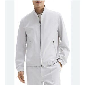 Theory Mens Gray Zip Jacket Medium Lightweight Minimalist Casual Golf Coat FLAW